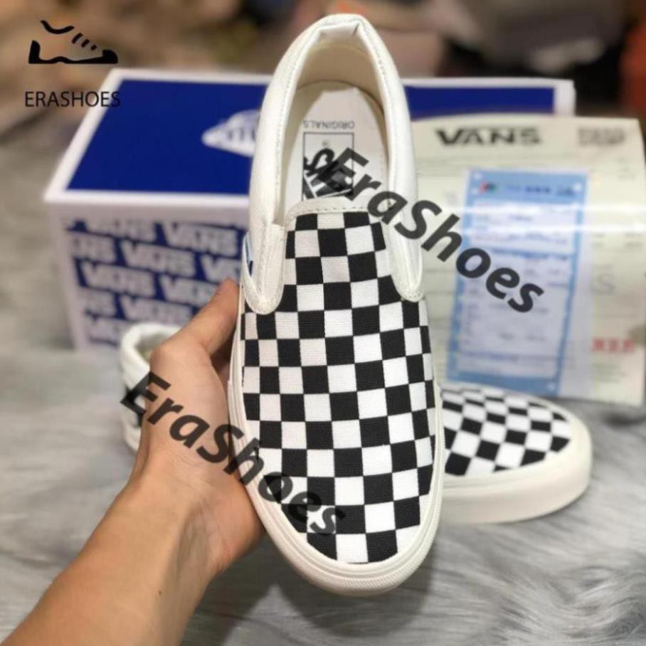 [EraShoes] Giày Vans vault caro (Checkerboard Slip On) Bản SlÊU CẤP Nam/Nữ (Chụp tại Shop)