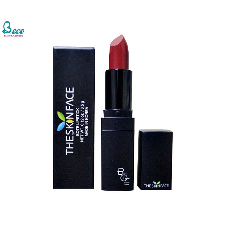 [Mỹ Phẩm Xách Tay]  Son Thỏi The Skin Face Bote Lipstick Hàn Quốc Phiên Bản Vỏ Đen  - Phụ Nữ Làm Đẹp