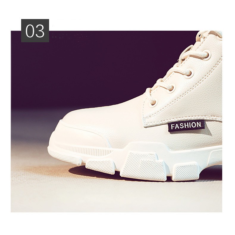 Giày Bốt Phong Cách Anh Quốc Cổ Cao Đế cao 3.5cm