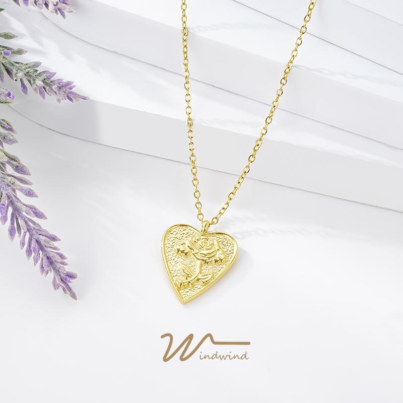 Vòng cổ Mạ Vàng 18K Mặt Hình Hoa Hồng Sang Trọng