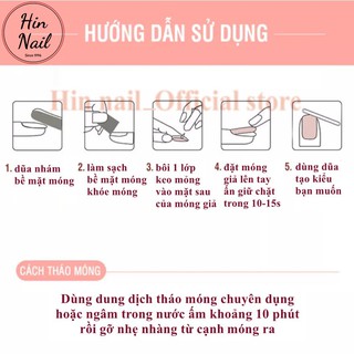 Set 24 Móng Tay Giả Họa Tiết 3D Độc Đáo