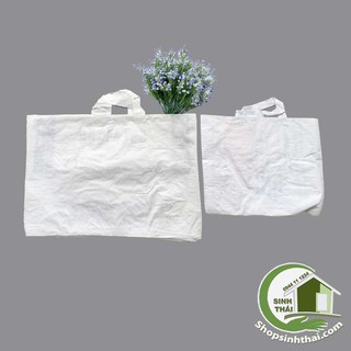 Túi xách từ vỏ bao - giỏ xách tay đi chợ, đựng đồ nghề đa năng, màu trắng siêu bền - chọn túi