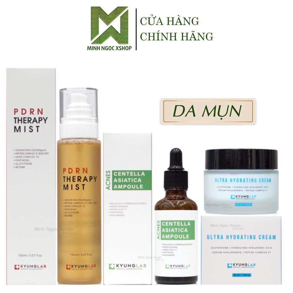 Combo xịt khoáng, serum, kem dưỡng Kyung Lab cho da mụn 50/150ml