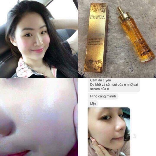 Tinh chất Collagen and Luxury Gold 3W Clinic cho làn da căng mịn