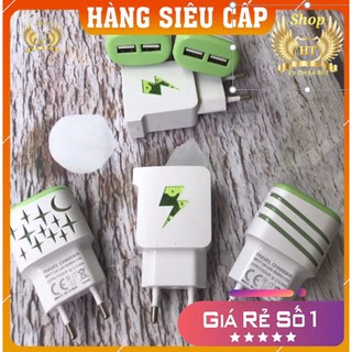 Củ sạc 2 cổng usb có đèn báo
