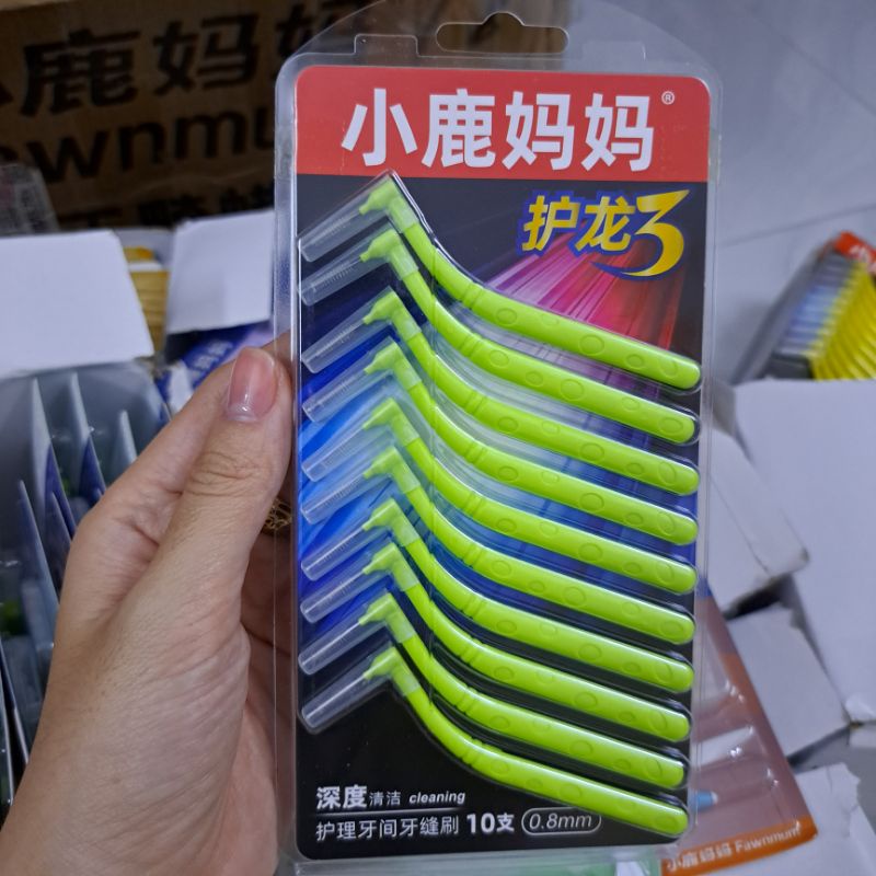 Fawnmum - Bàn chải kẻ răng, tăm chổi dành cho niềng răng