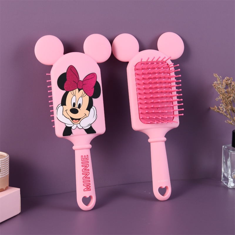 Lược Chải Tóc Đệm Khí Co Giãn Hình Chuột Mickey Minnie Dễ Thương
