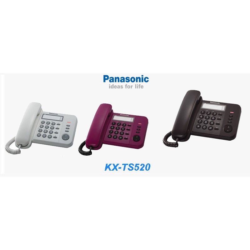 Điện thoại bàn Panasonic KX-TS520MX (Màu trắng/ đen) GIAO MÀU NGẪU NHIÊN