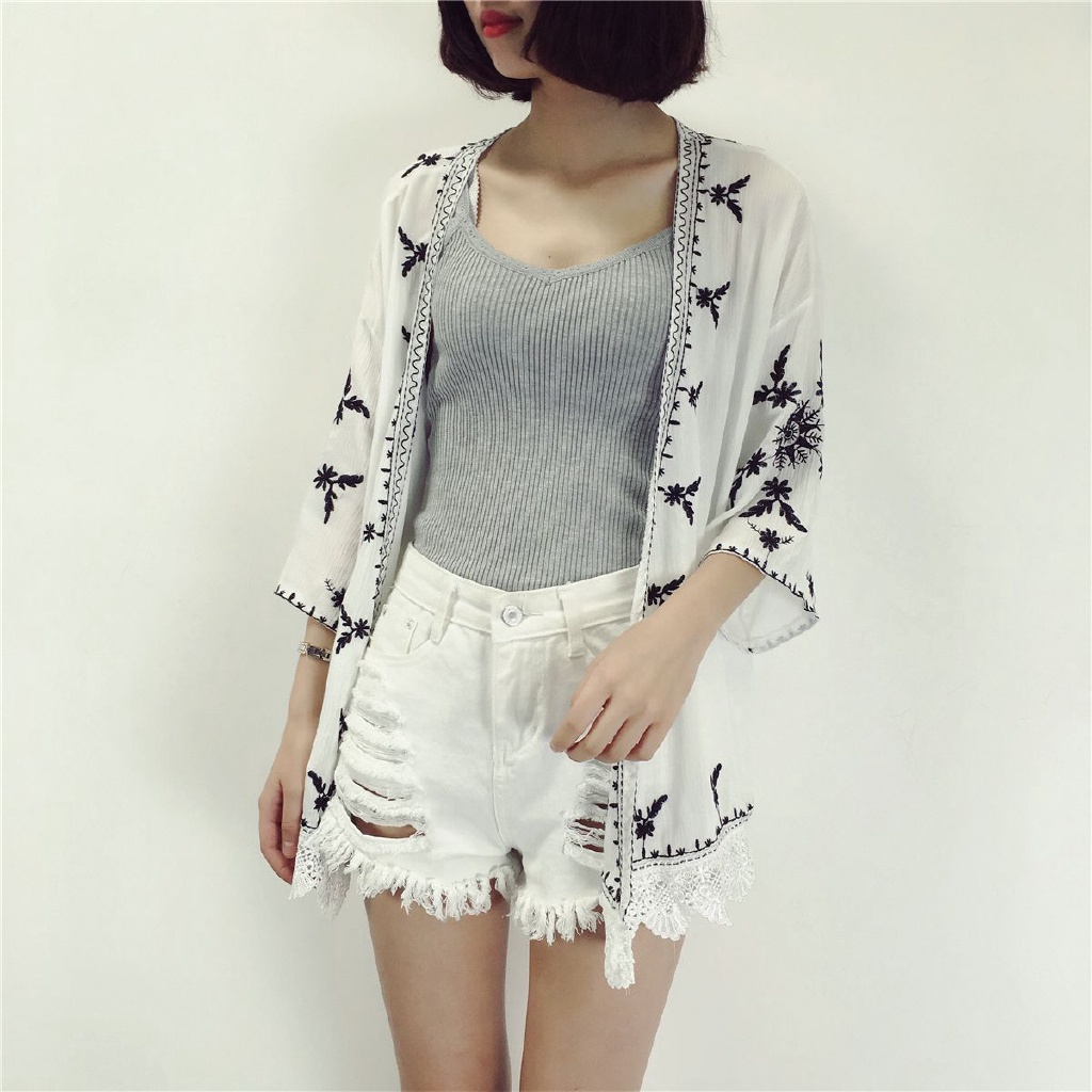 Áo khoác cardigan 5 tay thêu họa tiết phong cách dân tộc thời trang mùa hè 2021 cho nữ
 | BigBuy360 - bigbuy360.vn