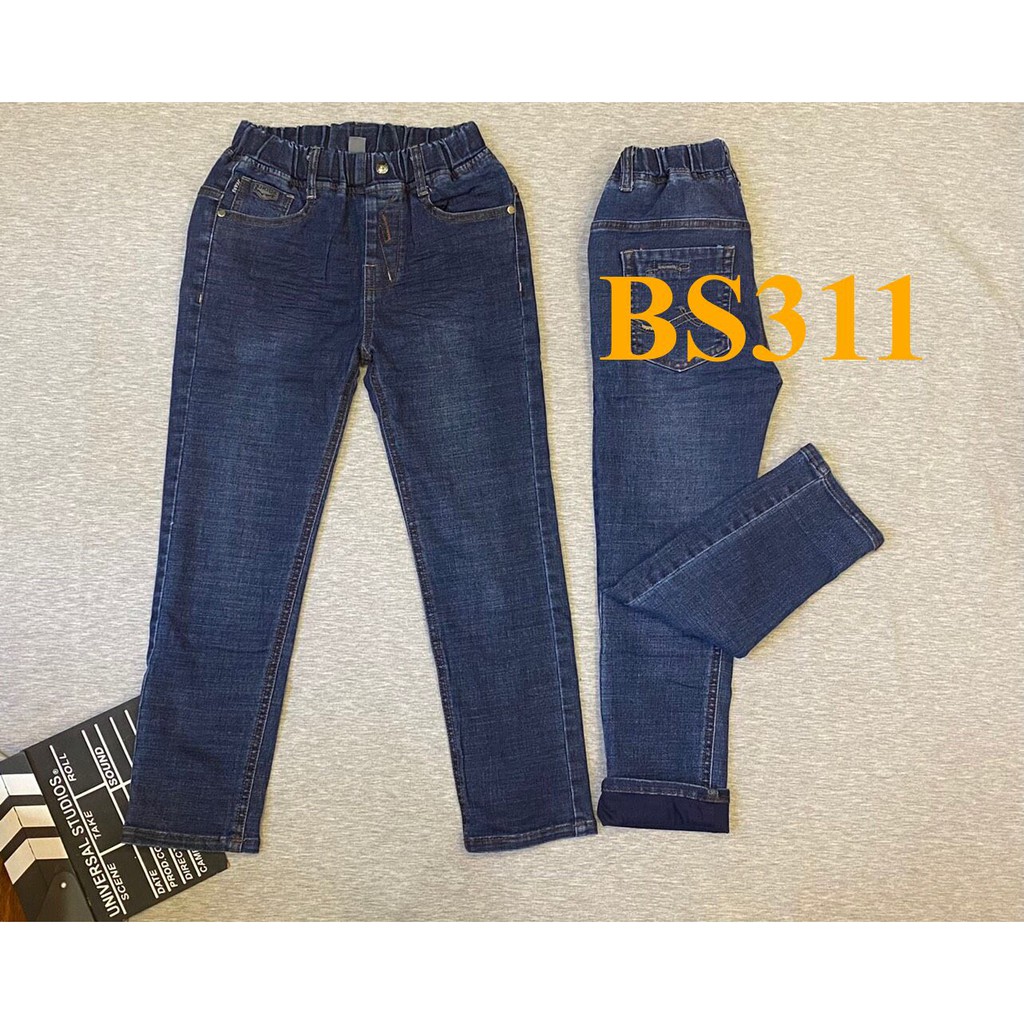 * Mã BS311: Quần bò 2 lớp bé trai lót cotton co dãn (BC 6750)