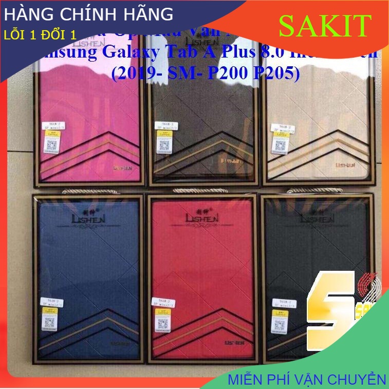 Bao Da-Ốp Màu Vân Nhám Cao Cấp Samsung Galaxy Tab A Plus 8.0 Inch-S Pen (2019- SM- P200/ P205).