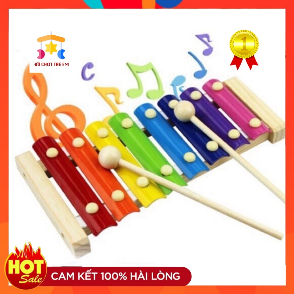 Đồ Chơi Gỗ Đàn Xylophone 8 Thanh Quãng Dành Cho Bé