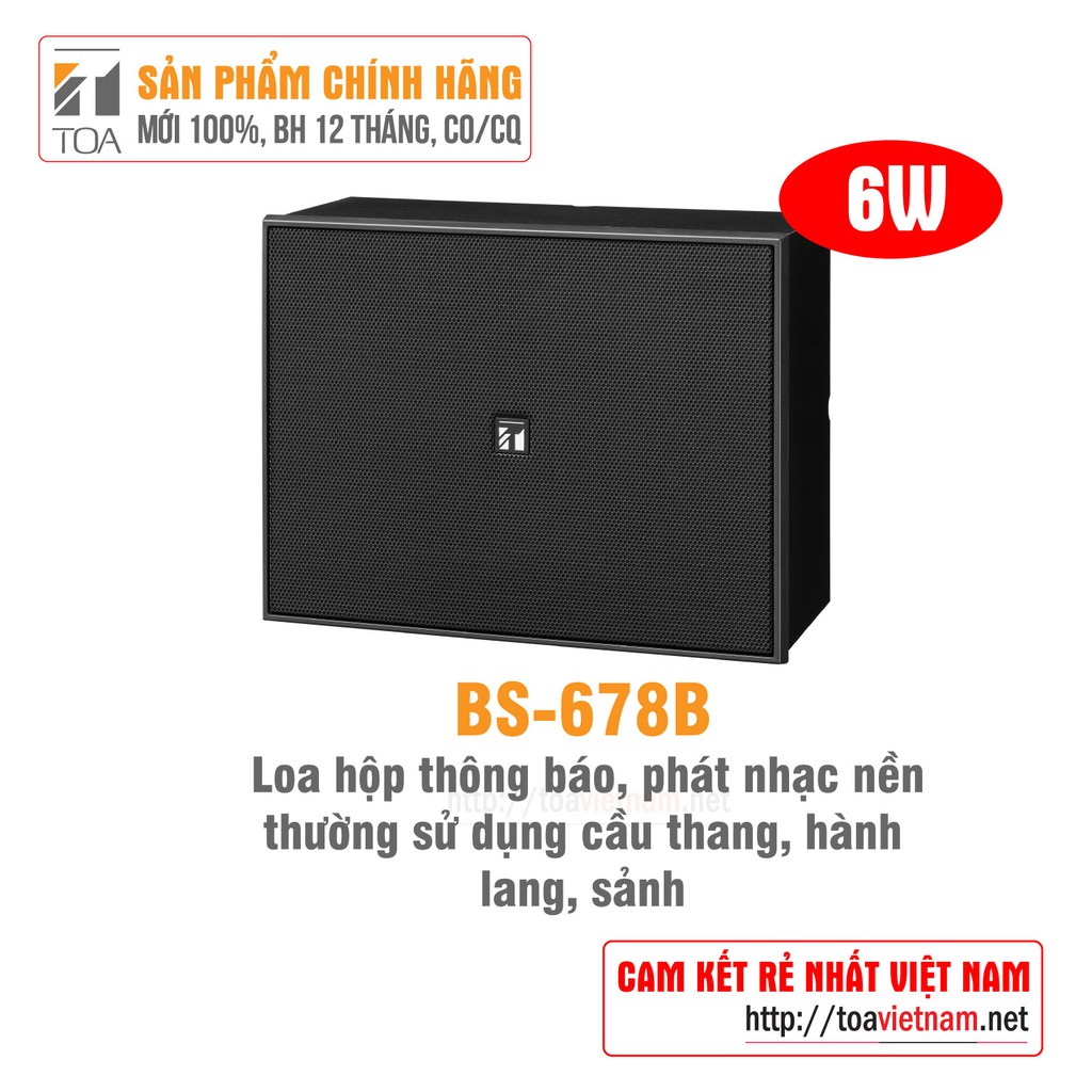 Loa hộp treo tường 6W: TOA BS-678B
