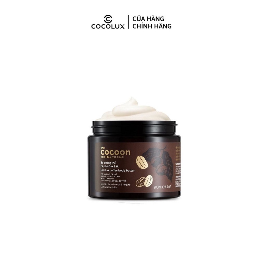 Bơ Dưỡng Thể COCOON Cà Phê Đak Lak 200ml [COCOLUX]