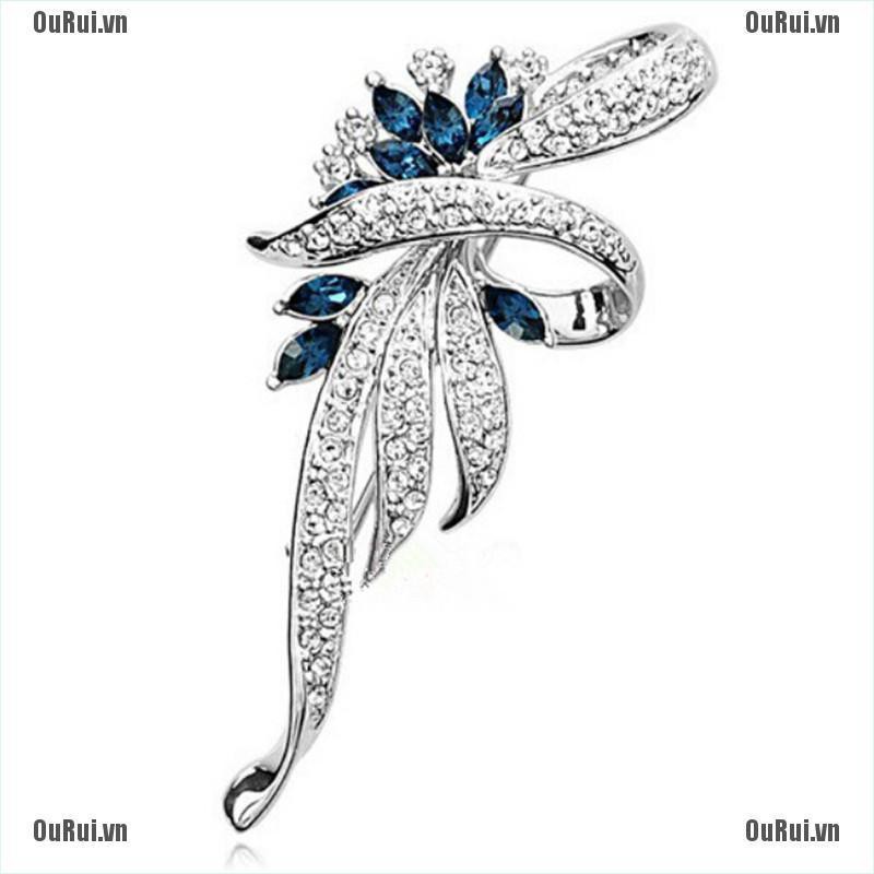 Ghim Cài Áo Đính Đá Thiết Kế Thanh Lịch Cho Nữ
