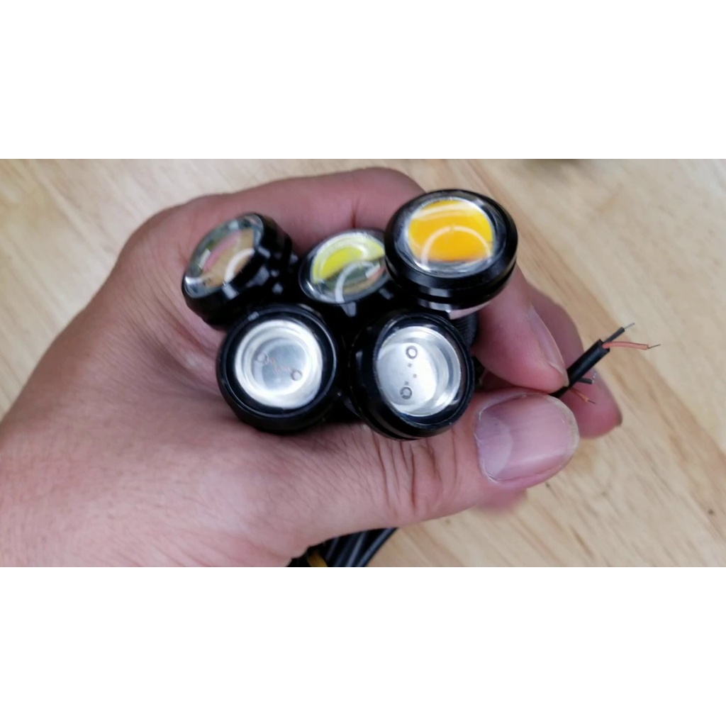 Cặp xi nhan cúc áo vỏ nhôm led