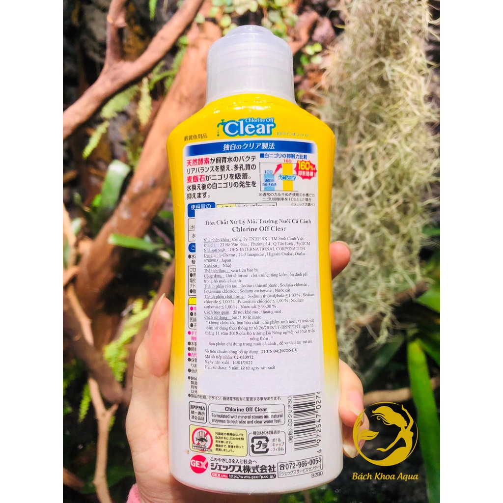 Chế phẩm Chlorine Off Clear Gex  khử Clo - ổn định Ph cho bể cá thủy sinh