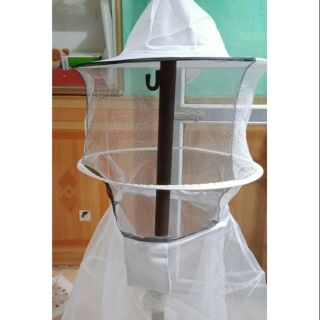 Bộ áo liền mũ nuôi,bắt ong trong suốt