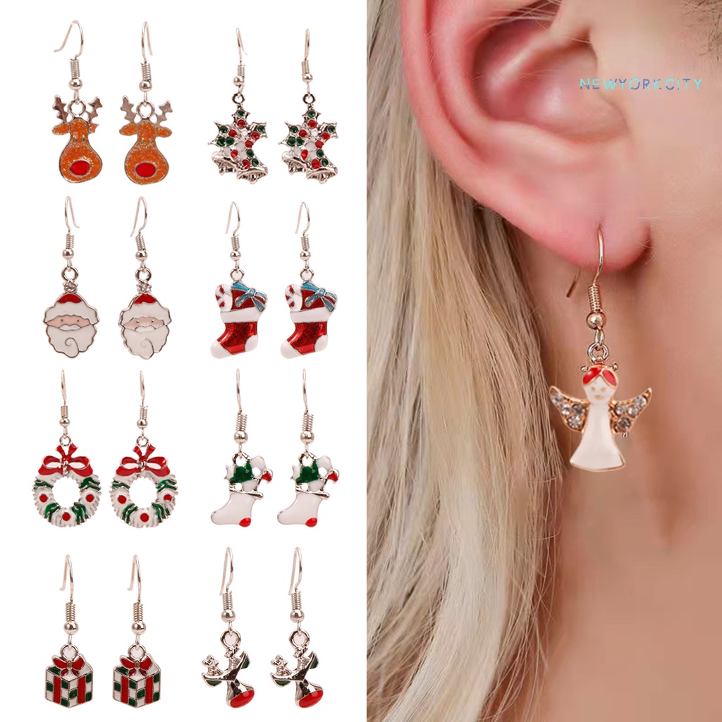 1 Đôi Khuyên Tai Chủ Đề Giáng Sinh Dễ Thương