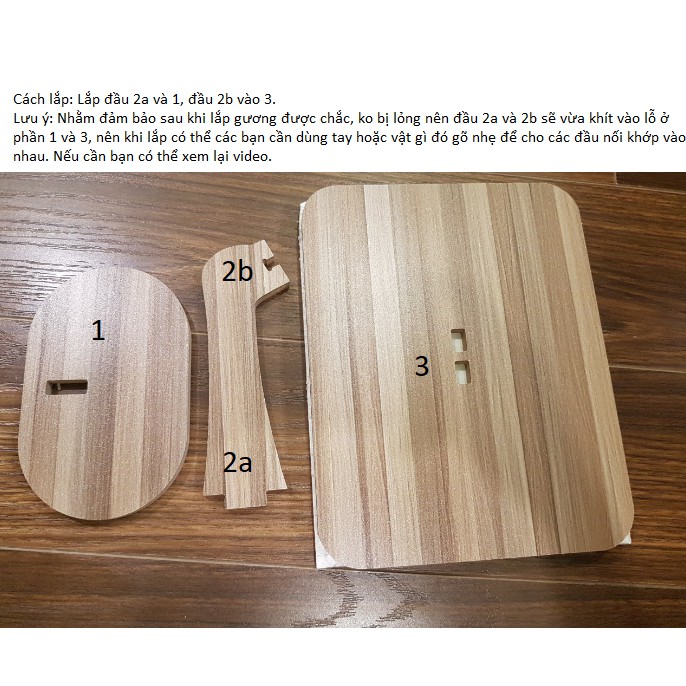 GƯƠNG ĐỂ BÀN - GƯƠNG TRANG ĐIỂM BẰNG GỖ - TẶNG KÈM BÚT VẼ | BigBuy360 - bigbuy360.vn