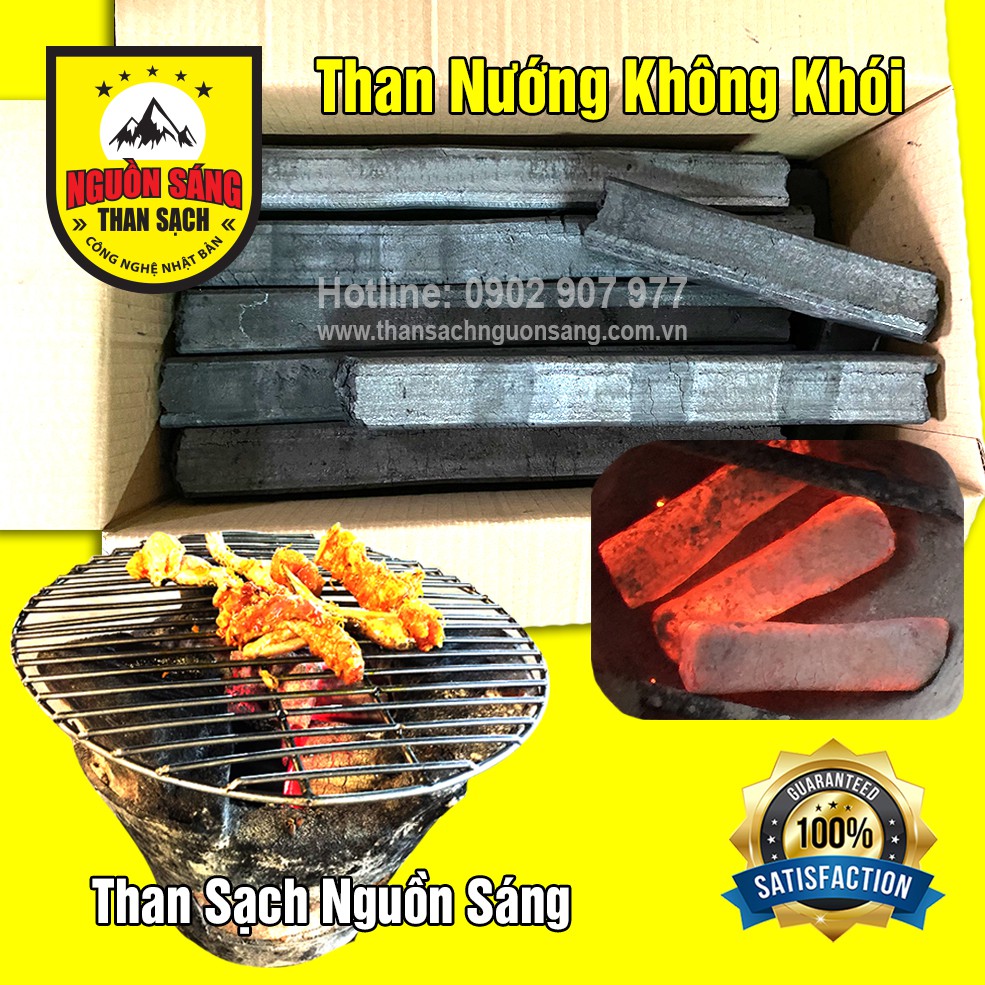 (5 kg) Than mùn cưa vuông cao cấp loại 1, Than nướng không khói