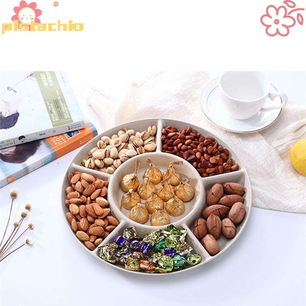 Khay đựng đồ ăn vặt/trái cây nhiều ngăn thiết kế đơn giản đa năng tiện dụng cho nhà bếp/văn phòng