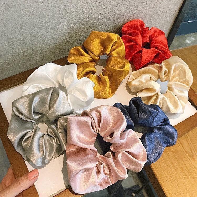 Dây Cột Tóc Vải Scrunchies Họa Tiết Vintage Hàn Quốc loại đẹp