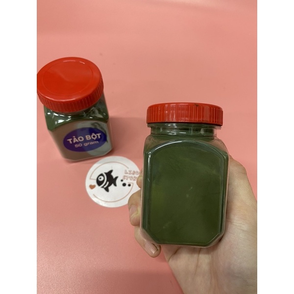 Tảo Bột xoắn Thức Ăn Nuôi Artemia Cá Tép Cảnh hũ 50 gram