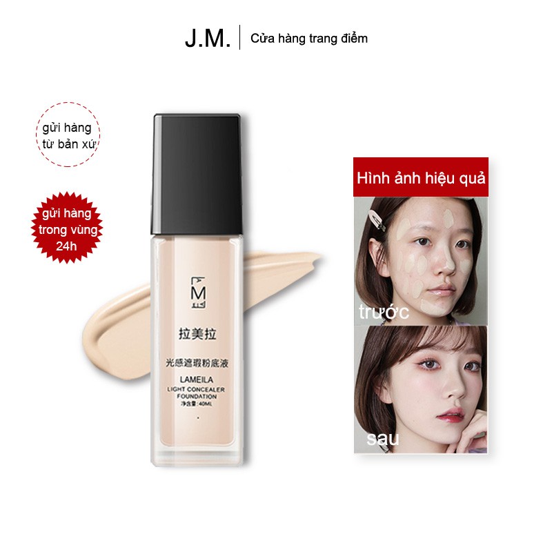 Kem nền Kem Che Khuyết Điểm Dưỡng Ẩm LameilaTrang Điểm Nude 40ml