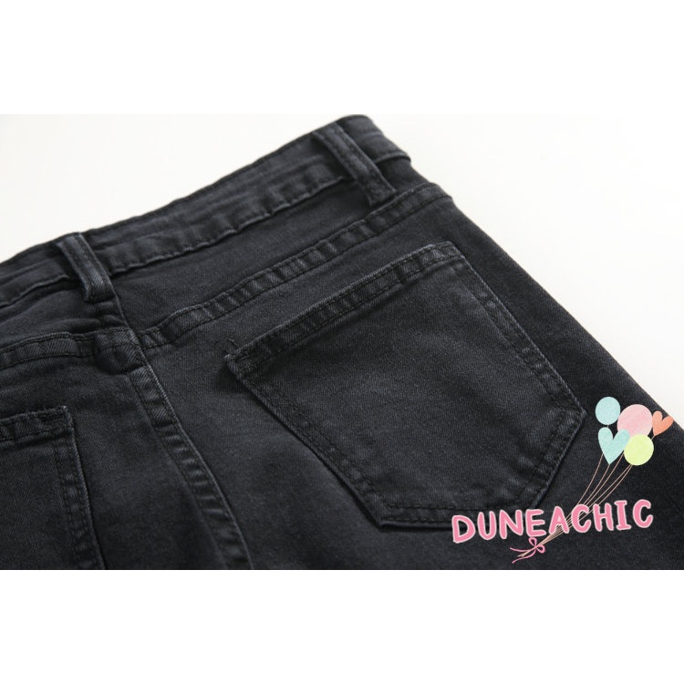DUNEA Quần Jean Dài Lưng Cao Co Giãn Tốt Thiết Kế Quyến Rũ Cho Nữ