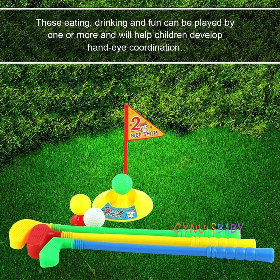 1 Bộ Đồ Chơi Golf Bằng Nhựa Nhiều Màu Cho Trẻ Em