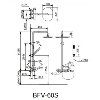 Sen tắm nóng lạnh Inax BFV-60S