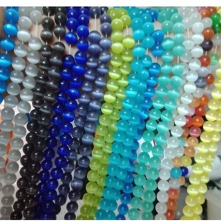 Đá mắt mèo 8/10mm làm vòng tay, vòng cổ, đồ trang sức cực đẹp