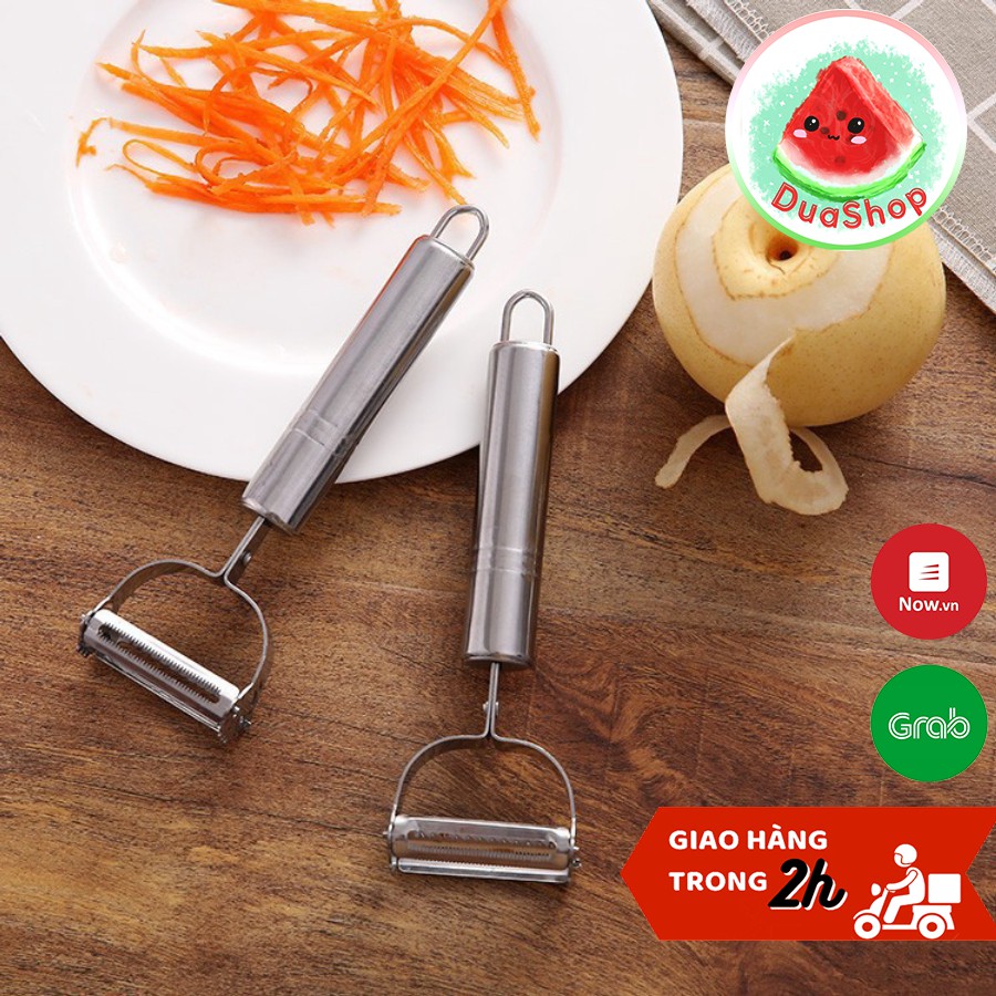Nạo gọt củ quả 2 đầu Inox - Nạo sợi , gọt vỏ hoa quả cao cấp bền đẹp 🍉Duashop🍉