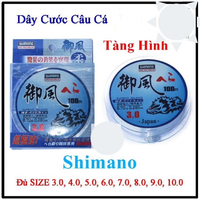 Cước Câu Cá Siêu bền shimano đủ size
