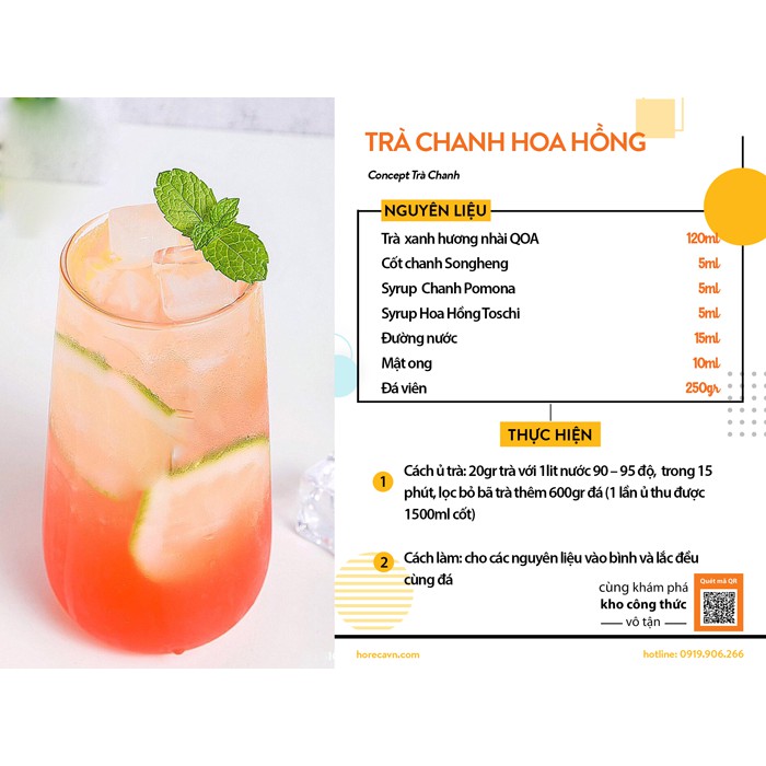 Siro Toschi Hoa Hồng 1000ml - Toschi Rose Syrup 1000ml