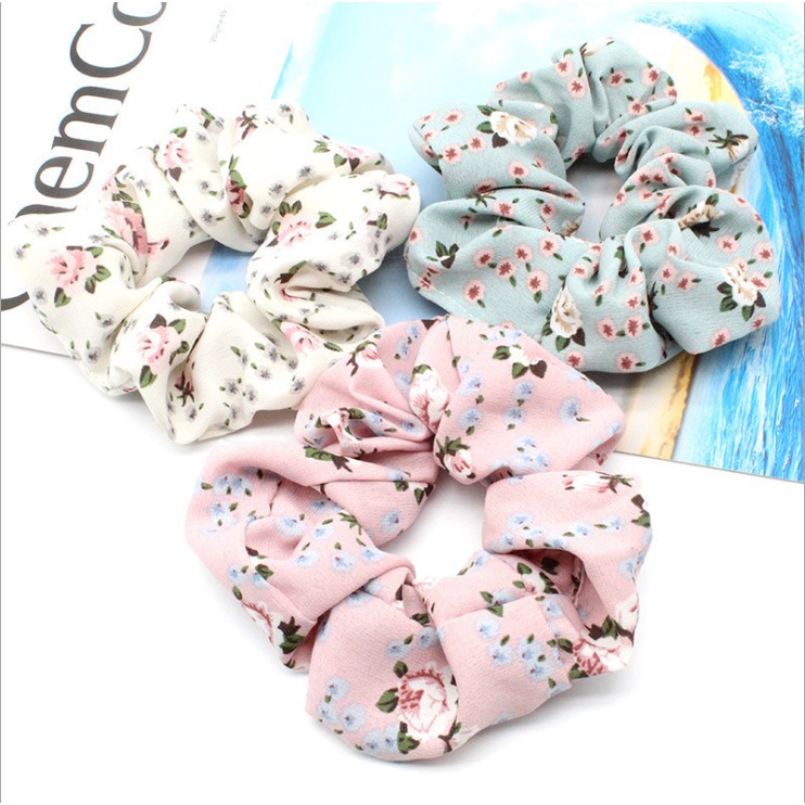 Dây Cột tóc,Dây buộc tóc, Scrunchies Họa Tiết Xinh Xắn