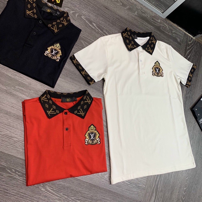 Áo Thun Nam Cổ Trụ Thêu Logo (chất liệu cotton,co dãn 4 chiều) | BigBuy360 - bigbuy360.vn