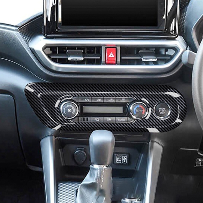 Khung Gắn Bảng Điều Khiển Máy Điều Hòa Chống Trầy Chống Mòn In Họa Tiết Sợi Carbon Cho Toyota Reiz Ra