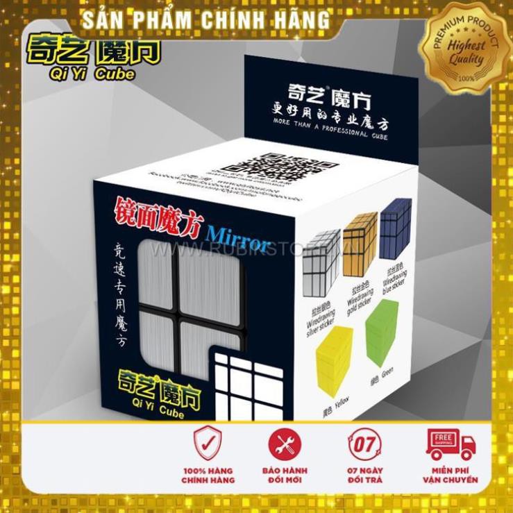 [SALE30% - FREESHIP] Đồ chơi Rubik Qiyi 3x3 Mirror with silver stickers - Rubik ocean ĐỒ CHƠI CAO CẤP KHÔNG CHÌ