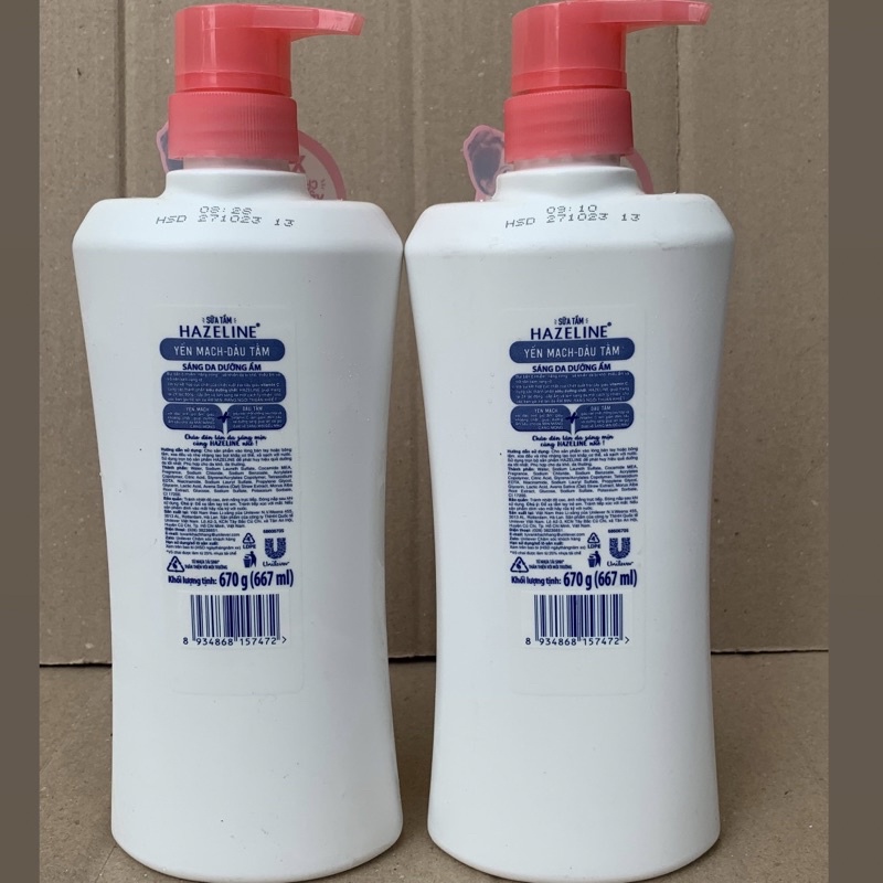 Sữa tắm Hazeline dâu tằm và hương matcha lựu đỏ chai 670g