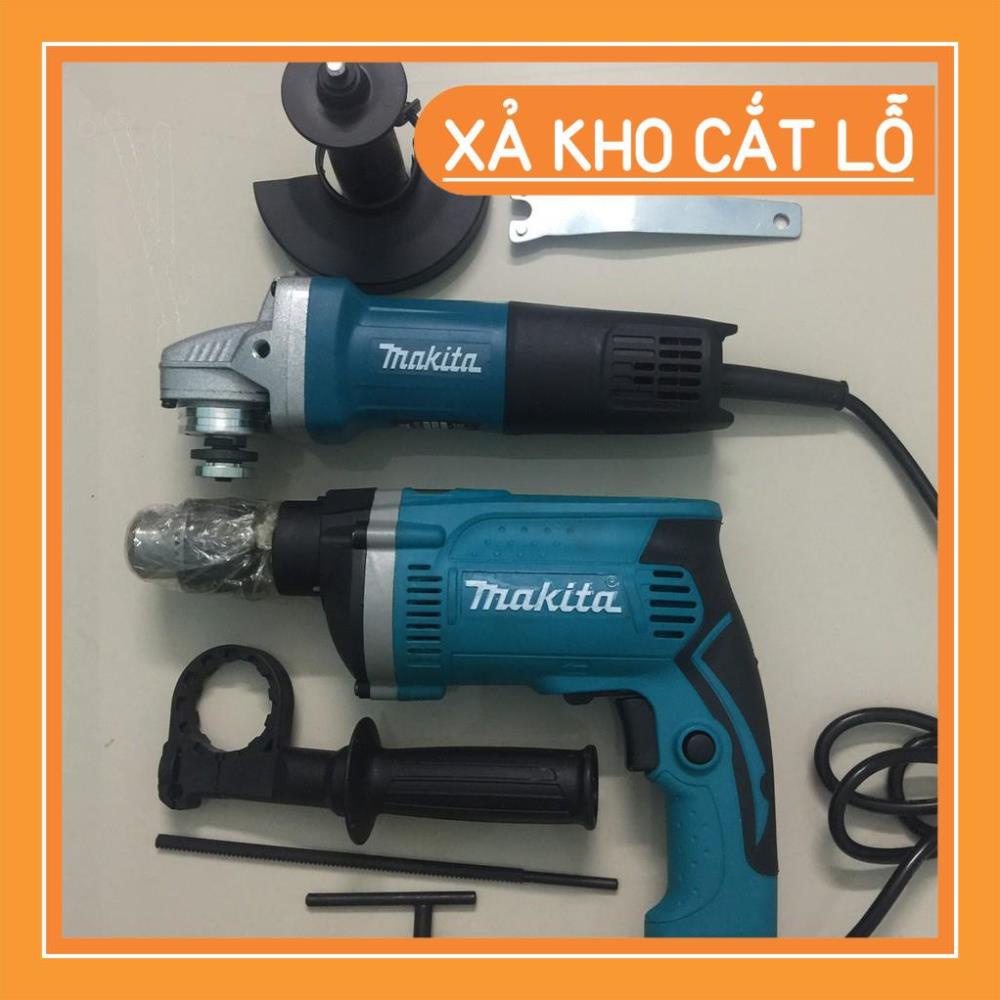 COMBO bộ máy khoan makita + mài makita bảo hành 12 tháng .