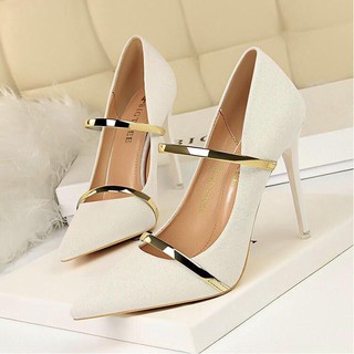 Giày Gót Nhọn Kiểu Dáng Tiểu Thư 8cm THC37