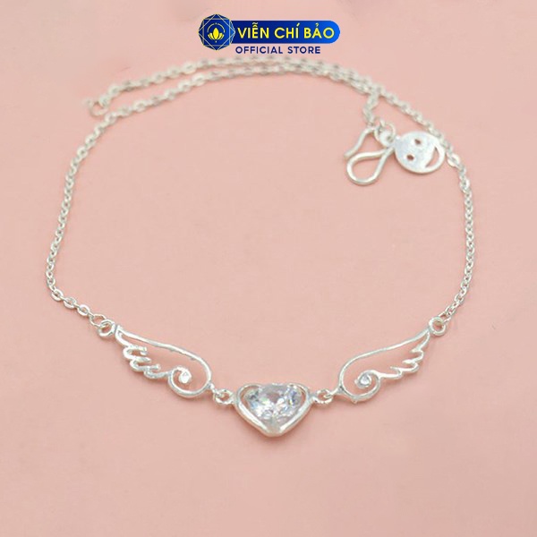 Lắc chân bạc nữ Angel Cánh thiên thần chất liệu bạc S925 thời trang phụ kiện trang sức nữ Viễn Chí Bảo L500022