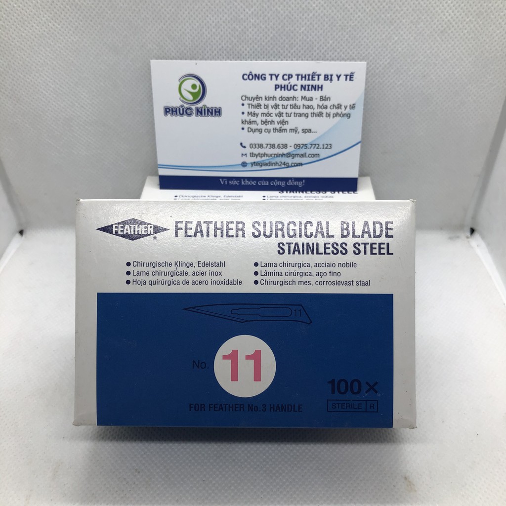 Lưỡi dao mổ phẫu thuật Nhật Frather [Hộp 100c]