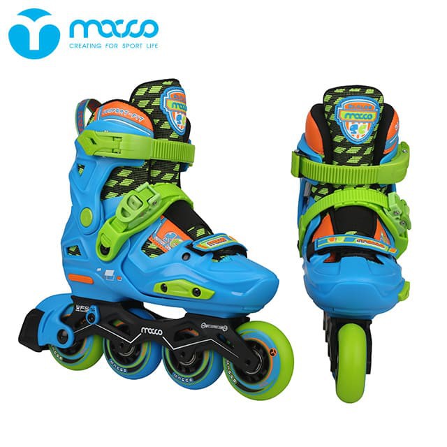 Giày patin trẻ em tiêu chuẩn Thụy Sĩ Macco S6 khung nhôm nguyên khối, có phanh, tăng giảm kích cỡ, 2 chế độ trượt cho bé