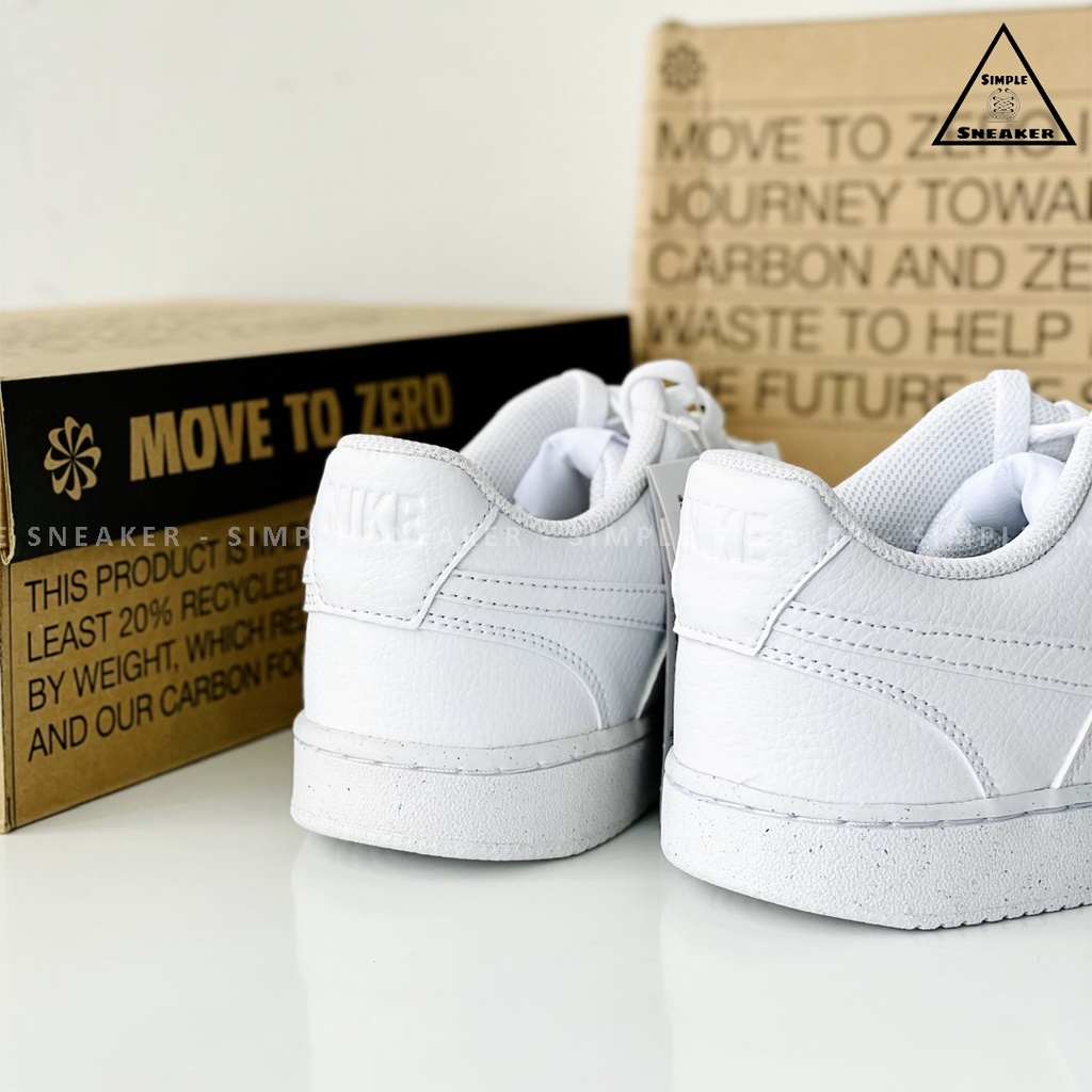 Giày Nike Court Vision All White 🔴CHÍNH HÃNG🔴 Nike Court Vision Next Nature  - Simple Sneaker