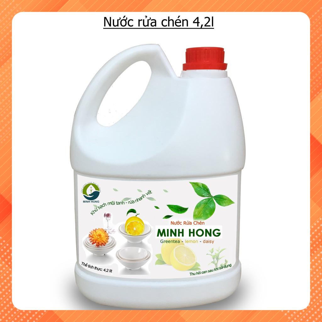 NƯỚC RỬA CHÉN HỮU CƠ MINH HỒNG 4.2 LÍT, HSD 2024/04