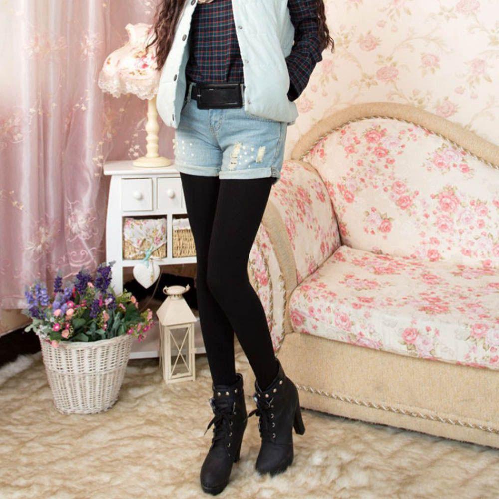Quần Legging Giả Len Phối Nhung Màu Sắc Thời Trang Thu Đông