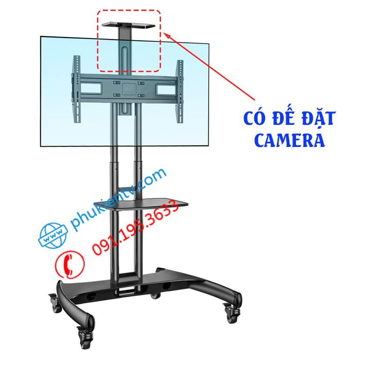 Giá treo tivi di động NB AVA1500 32 - 43 - 50 - 55 - 60 - 65 - 70 inch - Kệ Treo Tivi Có Bánh Xe Di Chuyển Đa Năng